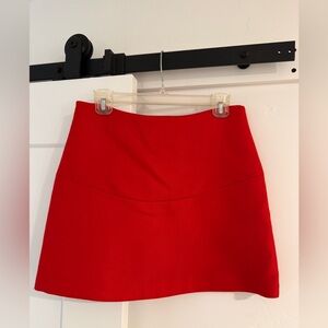 Zara red mini skirt